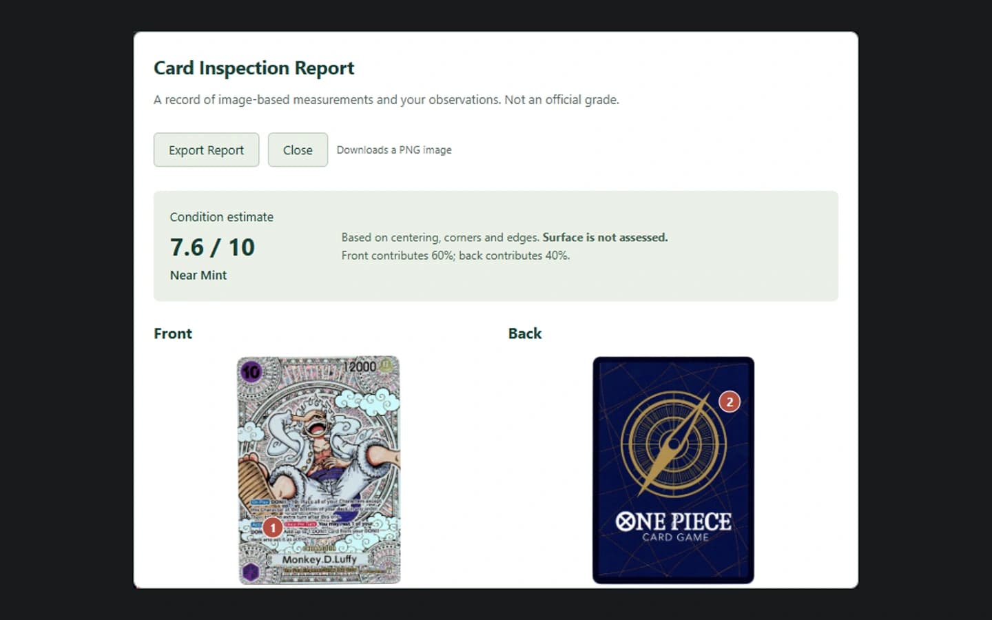 Actual Inspector workbench demonstrating the inspection and reporting workflow